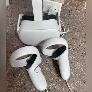 VR Headset with controllers.  Meta Quest 2 - 256 GB updated version of Oculus.